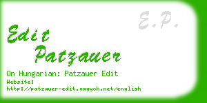 edit patzauer business card